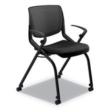 HON Motivate Nesting/Stacking Flex-Back Chair, Supports Up to 300 lb, Onyx Seat, Black Back/Base