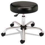 HON Adjustable Task/Lab Stool, Backless, Supports Up to 250 lb, 17.25" to 22" Seat Height, Black Seat, Steel Base
