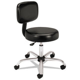HON Adjustable Task/Lab Stool, Supports Up to 250 lb, 17.25" to 22" Seat Height, Black Seat/Back, Steel Base