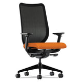 HON Nucleus Series Work Chair, ilira-Stretch M4 Back, Supports 300 lb, 17" to 22" Seat, Apricot Seat/Back, Black Base