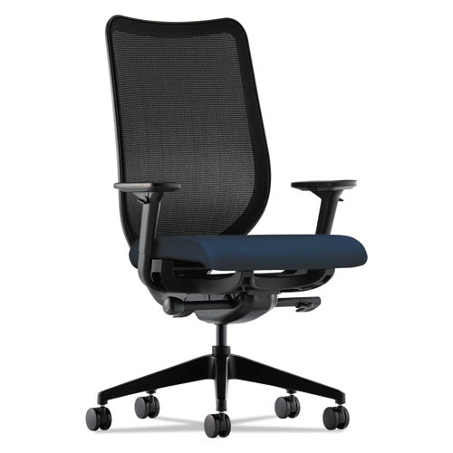 HON Nucleus Series Work Chair, ilira-Stretch M4 Back, Supports Up to 300 lb, 17" to 22" Seat Height, Navy Seat/Back, Black Base