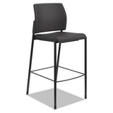 HON Accommodate Series Cafe Stool, Supports Up to 300 lb, 30" Seat Height, Black