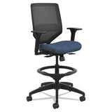 HON Solve Series Mesh Back Task Stool, Supports Up to 300 lb, 23" to 33" Seat Height, Midnight Seat/Back, Black Base