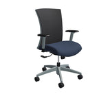 Global Vion – Sleek Charcoal Dimension Mesh High Back Tilter Task Chair in Vinyl for the Modern Office, Home and Business.