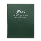Ward Lesson Plan Book, Daily/Weekly, Two-Page Spread (Six Classes), 11 x 8.5, Green Cover