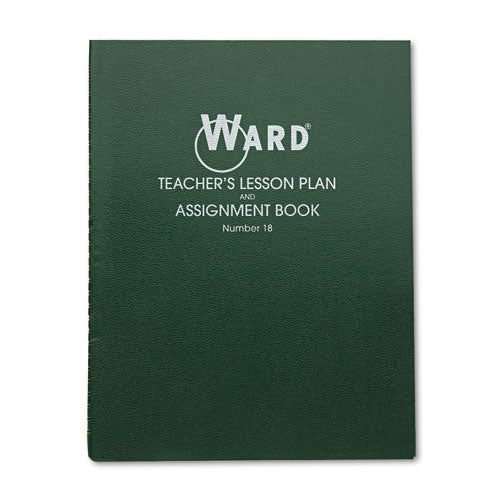 Ward Lesson Plan Book, Daily/Weekly, Two-Page Spread (Eight Classes), 11 x 8.5, Green Cover