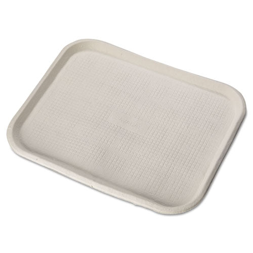 Chinet Savaday Molded Fiber Food Trays, 1-Compartment, 14 x 18, White, 100/Carton
