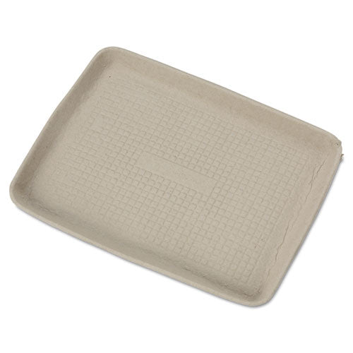 Chinet StrongHolder Molded Fiber Food Trays, 1-Compartment, 9 x 12 x 1, Beige, 250/Carton
