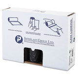 Inteplast Group Low-Density Commercial Can Liners, 60 gal, 1.4 mil, 38" x 58", Black, 100/Carton