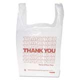 Inteplast Group Thank You Handled T-Shirt Bag, 0.167 bbl, 12.5 microns, 11.5" x 21", White, 900/Carton