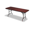 Iceberg OfficeWorks Commercial Wood-Laminate Folding Table, Rectangular Top, 60 x 30 x 29, Mahogany