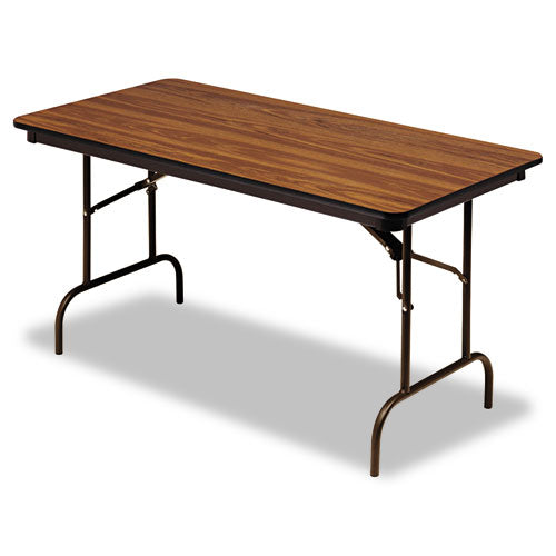 Iceberg OfficeWorks Commercial Wood-Laminate Folding Table, Rectangular Top, 60 x 30 x 29, Oak