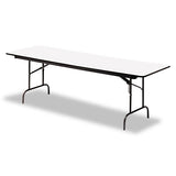 Iceberg OfficeWorks Commercial Wood-Laminate Folding Table, Rectangular Top, 60 x 30 x 29, Gray/Charcoal