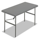Iceberg IndestrucTable Classic Folding Table, Rectangular Top, 300 lb Capacity, 48 x 24 x 29, Charcoal