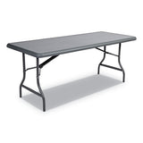 Iceberg IndestrucTable Industrial Folding Table, Rectangular Top, 1,200 lb Capacity, 72 x 30 x 29, Charcoal