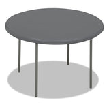 Iceberg IndestrucTable Classic Folding Table, Round Top, 200 lb Capacity, 48" dia x 29"h, Charcoal