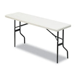 Iceberg IndestrucTable Classic Folding Table, Rectangular Top, 1,200 lb Capacity, 72 x 18 x 29, Platinum