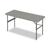 Iceberg IndestrucTable Classic Folding Table, Rectangular Top, 1,200 lb Capacity, 60 x 24 x 29, Charcoal