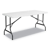 Iceberg IndestrucTable Classic Bi-Folding Table, 250 lb Capacity, 60 x 30 x 29, Platinum