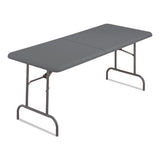 Iceberg IndestrucTable Classic Bi-Folding Table, 250 lb Capacity, 60 x 30 x 29, Charcoal