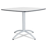Iceberg CafeWorks Table, Cafe-Height, Square Top, 36 x 36 x 30, Gray/Silver