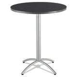 Iceberg CafeWorks Table, Bistro-Height, Round Top, 36" dia x 30"h, Graphite Granite/Silver
