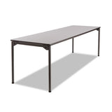 Iceberg Maxx Legroom Wood Folding Table, Rectangular Top, 96 x 30 x 29.5, Gray/Charcoal