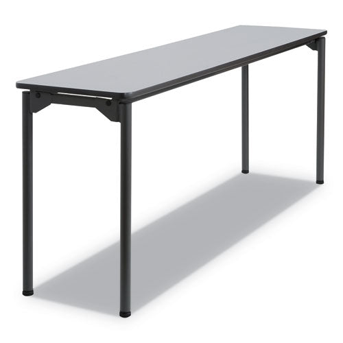 Iceberg Maxx Legroom Wood Folding Table, Rectangular Top, 72 x 18 x 29.5, Gray/Charcoal
