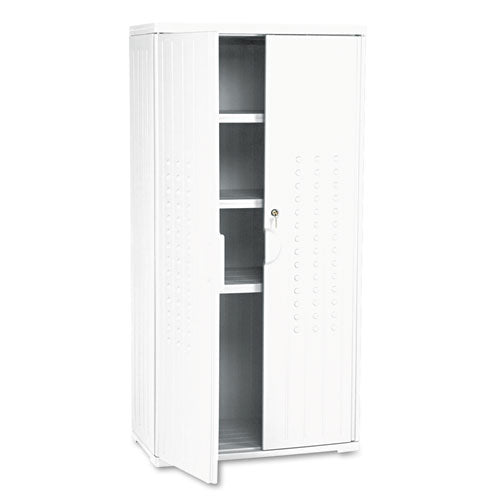 Iceberg Rough n Ready Storage Cabinet, Three-Shelf, 33 x 18 x 66, Platinum