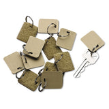 SecurIT Extra Blank Hook and Loop Tags, Security-Backed, 1 1/8 x 1, Beige, 12/Pack