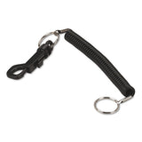 SecurIT Key Coil Chain 'N Clip Wearable Key Organizer,Flexible Coil, Black