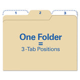 find It All Tab File Folders, 1/3-Cut Tabs: Assorted, Letter Size, Manila, 80/Pack