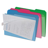 find It Clear View Interior File Folders, 1/3-Cut Tabs: Assorted, Letter Size, Assorted Colors, 6/Pack