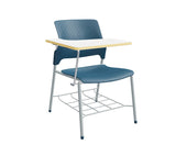 Global Stream – Fun and Functional Armless Classroom Chair in Metallic Tungsten with Polypropylene Seat & Back with Backpack Rack and Tablet