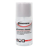 Innovera Anti-Static Gel Screen Cleaner, with Gray Microfiber Cloth, 4 oz Spray Bottle