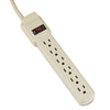 Innovera Six-Outlet Power Strip, 4 ft Cord, 1.94 x 10.19 x 1.19, Ivory
