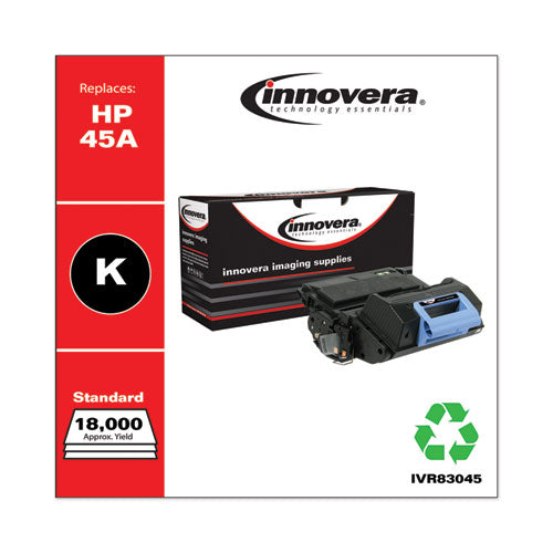 Innovera Remanufactured Black Toner, Replacement for 45A (Q5945A), 18,000 Page-Yield