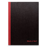 Black n' Red Hardcover Casebound Notebooks, 1 Subject, Wide/Legal Rule, Black/Red Cover, 9.75 x 6.75, 96 Sheets