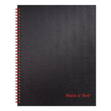 Black n' Red Twinwire Hardcover Notebook, 1 Subject, Wide/Legal Rule, Black Cover, 11 x 8.5, 70 Sheets