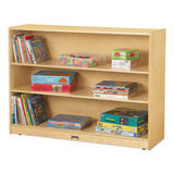 Jonti-Craft Adjustable Mobile Straight-Shelves, Super-Sized, 48w x 15d x 35.5h, Birch