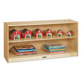 Jonti-Craft Adjustable Mobile Straight-Shelves, Toddler, 48w x 15d x 24.5h, Birch