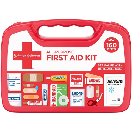Johnson & Johnson All Purpose Compact 160-Piece First Aid Kit - 202045
