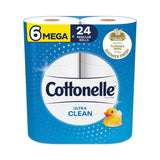 Cottonelle Ultra CleanCare Toilet Paper, Strong Tissue, Mega Rolls, 1-Ply, White, 284 Sheets/Roll, 6 Rolls/Pack, 36 Rolls/Carton