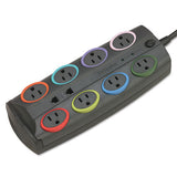 Kensington 8-Outlet Adapter Model Surge Protector, Black, 8 ft Cord, 3090 Joules