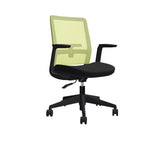 Global Factor – Smart and Chic Lime Mesh Synchro-Tilter Mid-Back Chair in Plush Fabric, Perfect for your State-of-the-Art Office, Home and Business.
