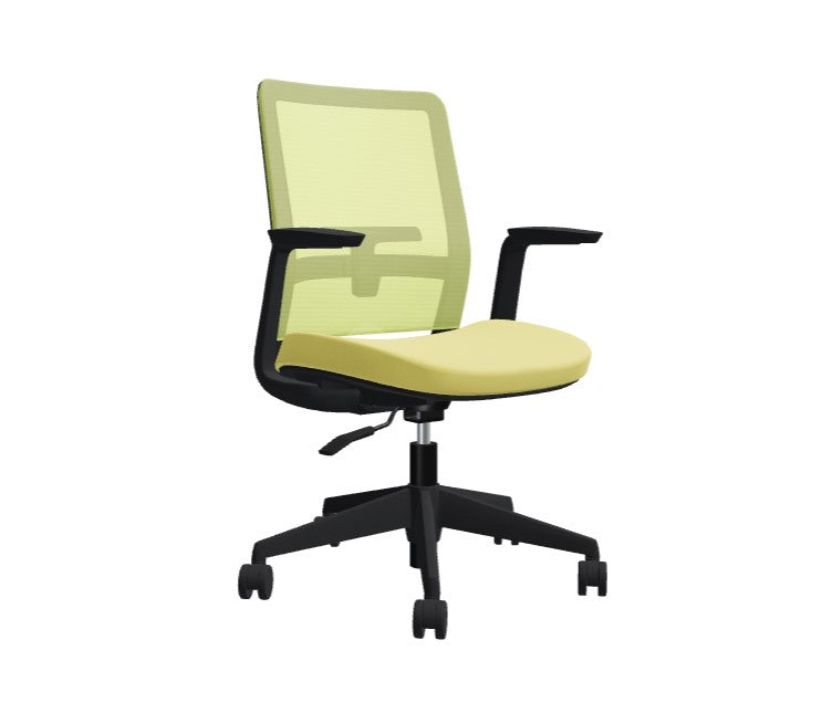 Global Factor – Smart and Chic Lime Mesh Synchro-Tilter Mid-Back Chair in Plush Fabric, Perfect for your State-of-the-Art Office, Home and Business.