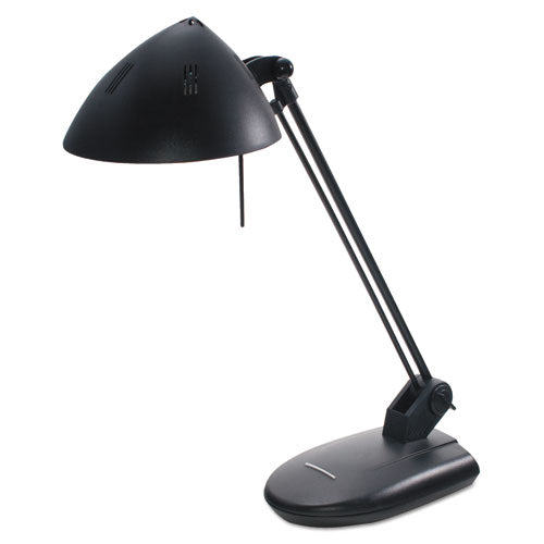 Ledu High-Output Three-Level Halogen Desk Lamp, 6.75"w x 9"d x 20.25"h, Matte Black