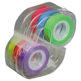 LEE Removable Highlighter Tape, 1/2" X 720", Assorted, 6/Pack