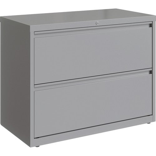 Lorell 36" Silver Lateral File - 2-Drawer - 00037