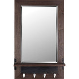 Lorell Pine Wood Shelf Mirror - 04496